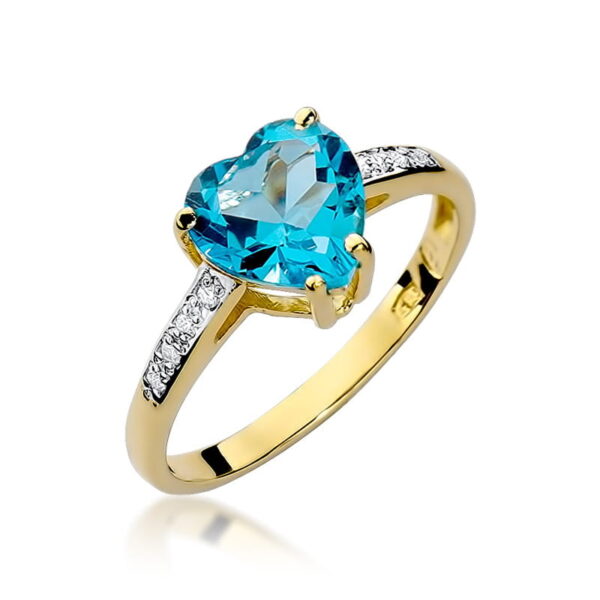 Pierścionek Topaz Swiss 1,20ct żółte złoto