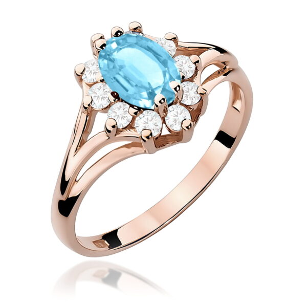 Pierścionek Topaz Swiss 0,90ct różowe złoto