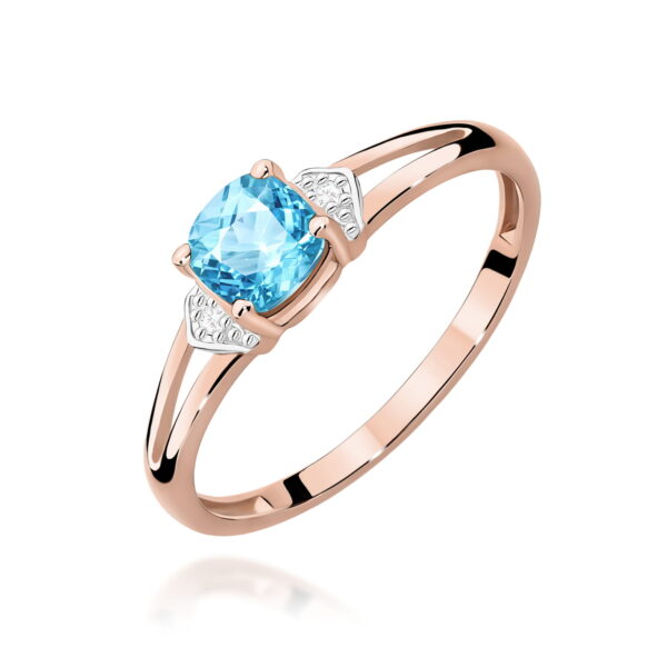 Pierścionek Topaz Swiss 0,70ct różowe złoto