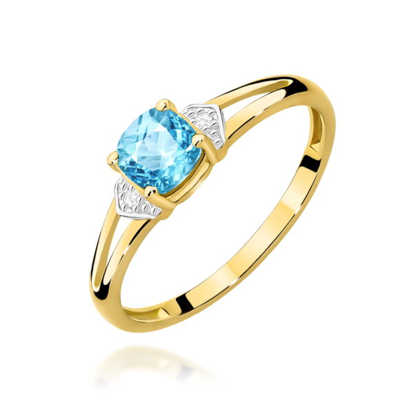 Pierścionek Topaz Swiss 0,70ct żółte złoto