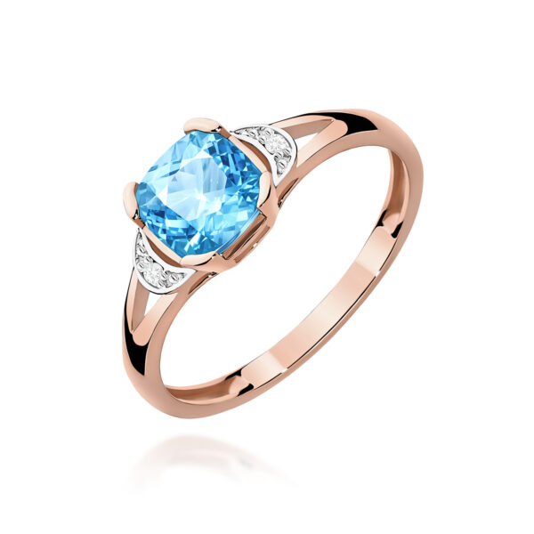 Pierścionek Topaz Swiss 1,10ct różowe złoto