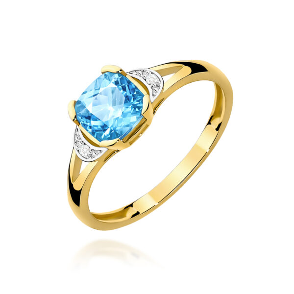 Pierścionek Topaz Swiss 1,10ct żółte złoto