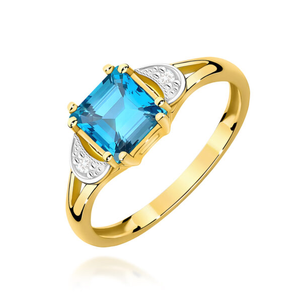 Pierścionek Topaz Swiss 1,40ct żółte złoto