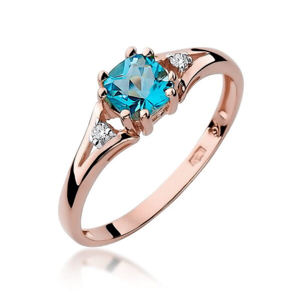 Pierścionek Topaz Swiss 0,70ct różowe złoto