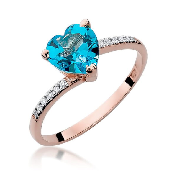 Pierścionek Topaz Swiss 1,20ct różowe złoto