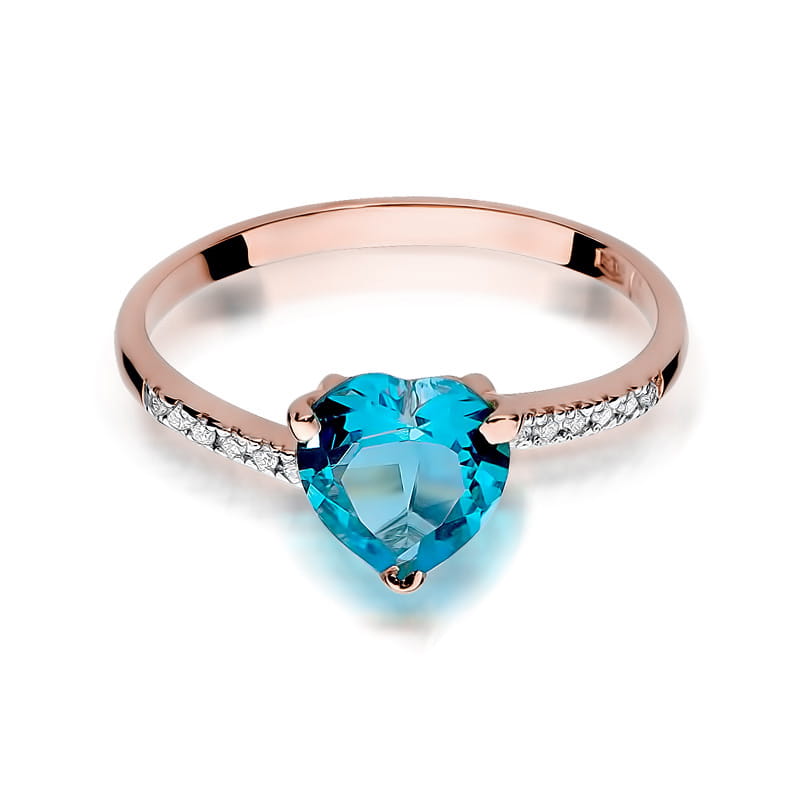 Pierścionek Topaz Swiss 1,20ct różowe złoto - obrazek 2