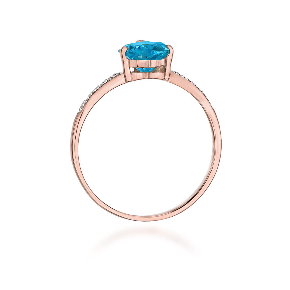Pierścionek Topaz Swiss 1,20ct różowe złoto - obrazek 3