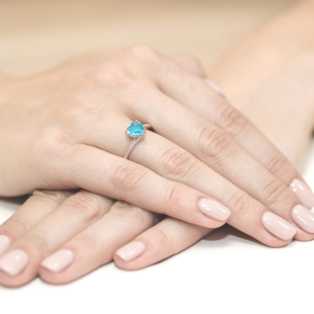 Pierścionek Topaz Swiss 1,20ct różowe złoto - obrazek 4