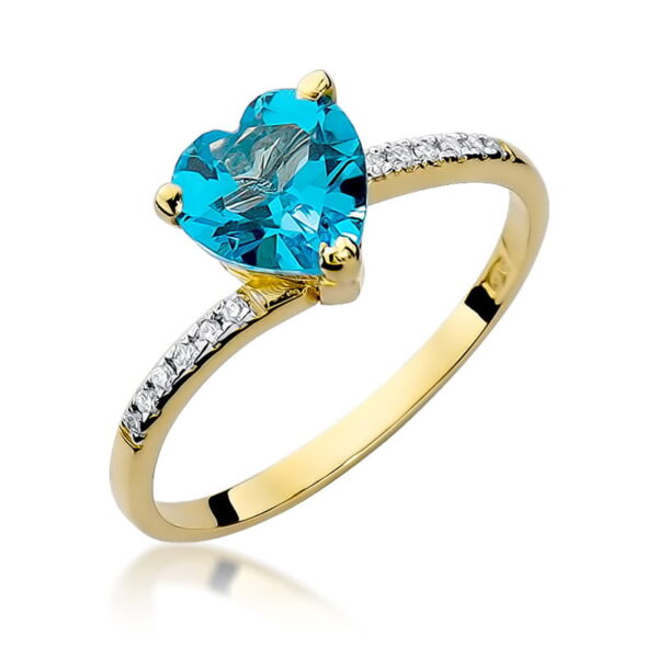 Pierścionek Topaz Swiss 1,20ct żółte złoto