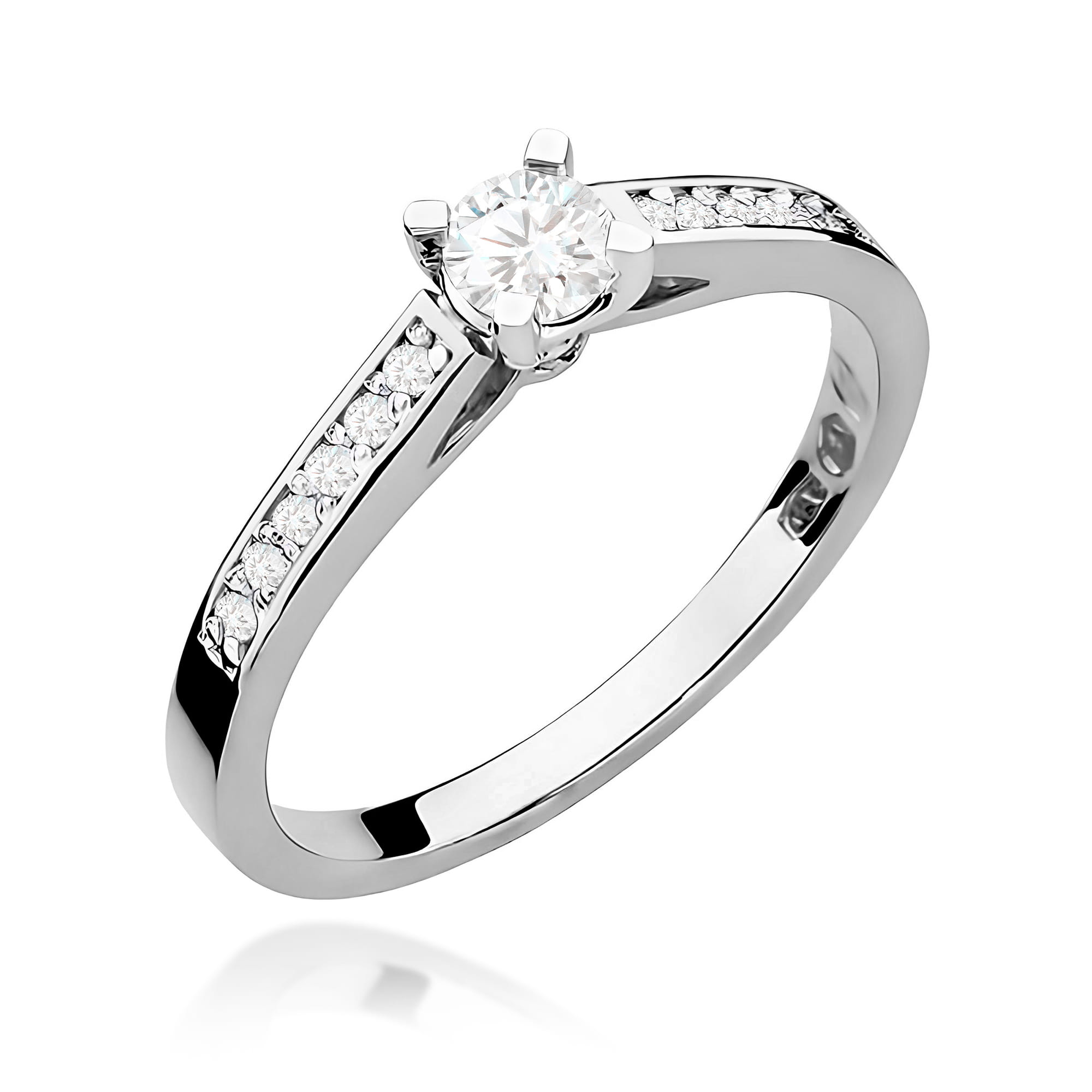 Pierścionek Diament 0,30ct białe złoto