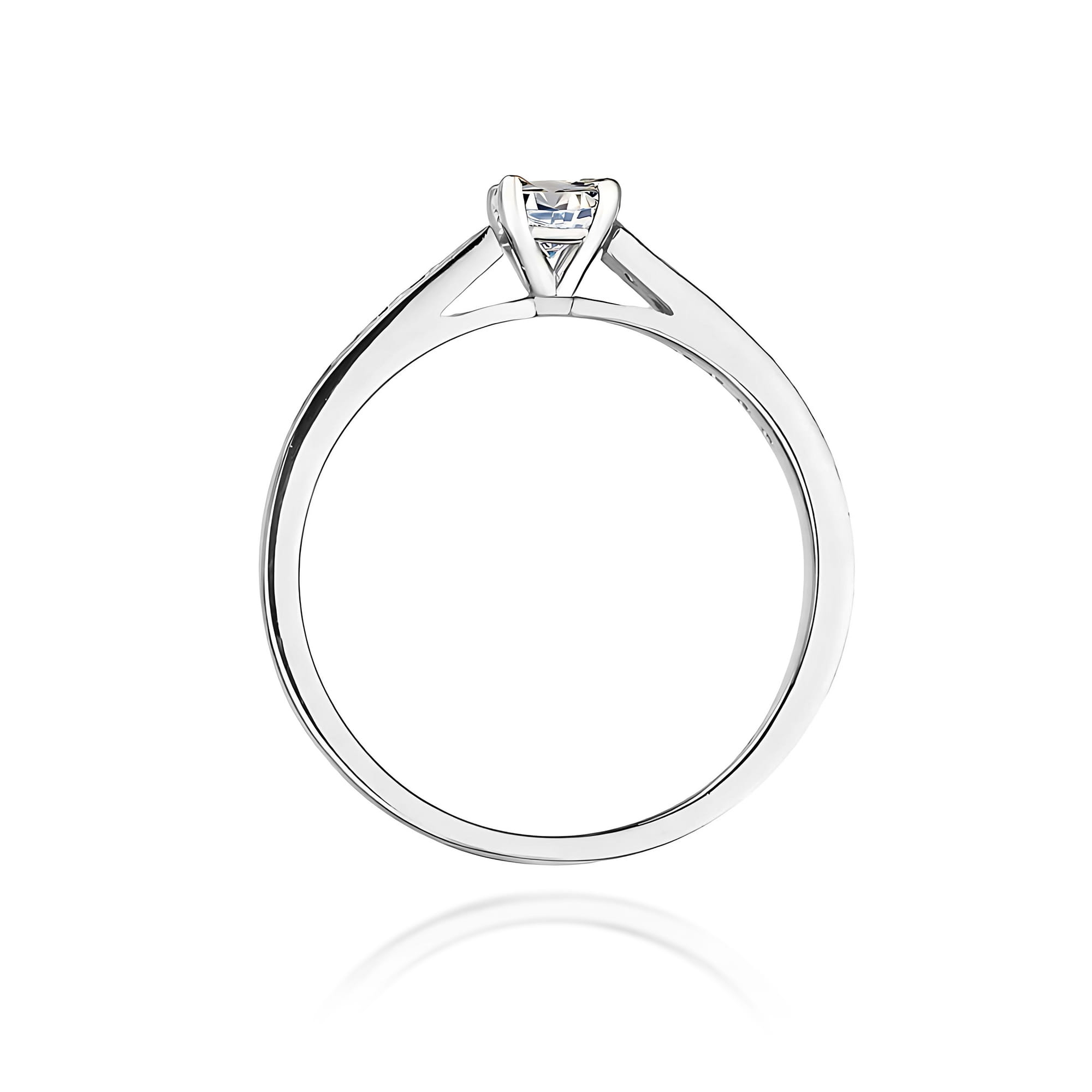 Pierścionek Diament 0,30ct białe złoto - obrazek 3