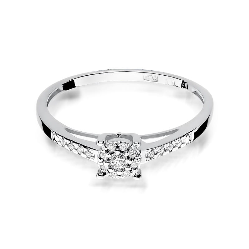 Pierścionek Diament 0,04ct białe złoto - obrazek 2