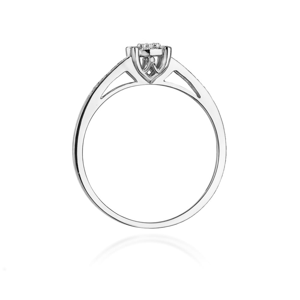 Pierścionek Diament 0,04ct białe złoto 375 - obrazek 3