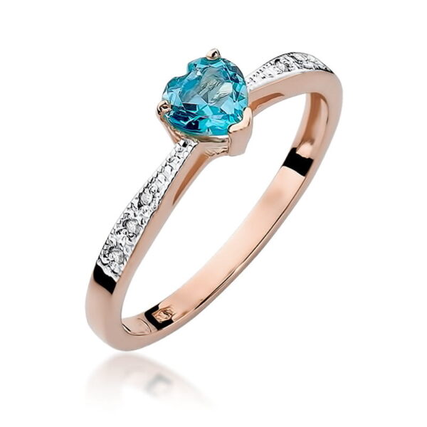 Pierścionek Topaz Swiss 0,50ct różowe złoto