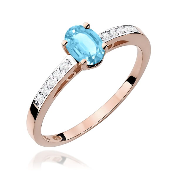 Pierścionek Topaz Swiss 0,50ct różowe złoto