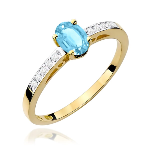 Pierścionek Topaz Swiss 0,50ct żółte złoto