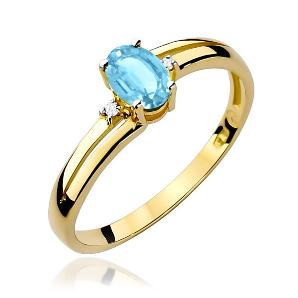 Pierścionek Topaz Swiss 0,50ct żółte złoto