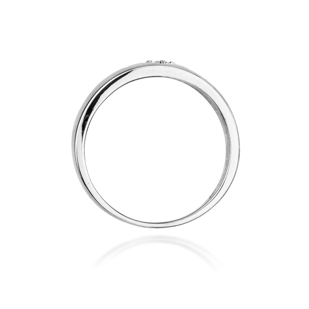 Pierścionek Diament 0,10ct białe złoto - obrazek 3