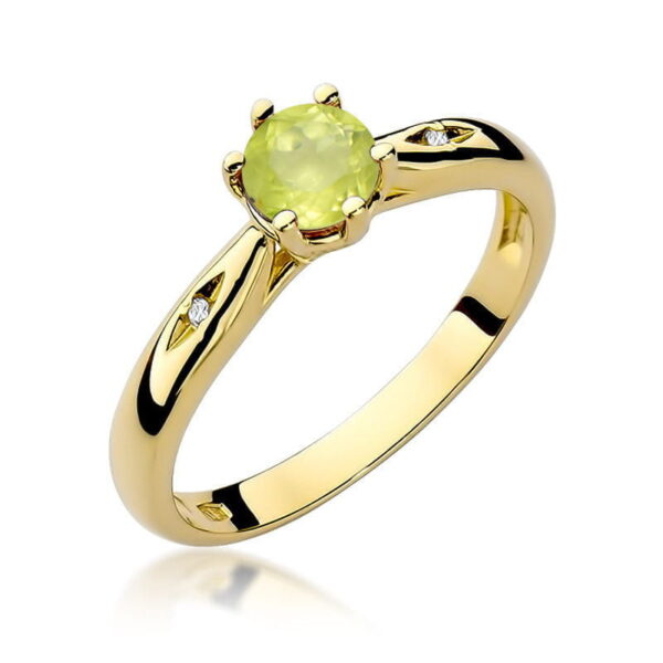 Pierścionek Oliwin 0,60ct żółte złoto 375
