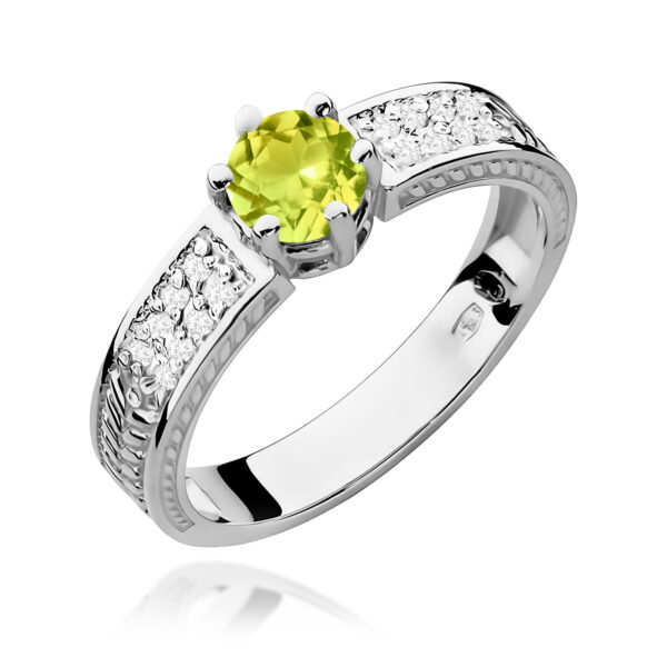 Pierścionek Oliwin 0,60ct białe złoto