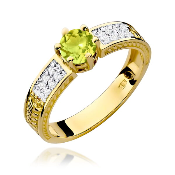 Pierścionek Oliwin 0,60ct żółte złoto