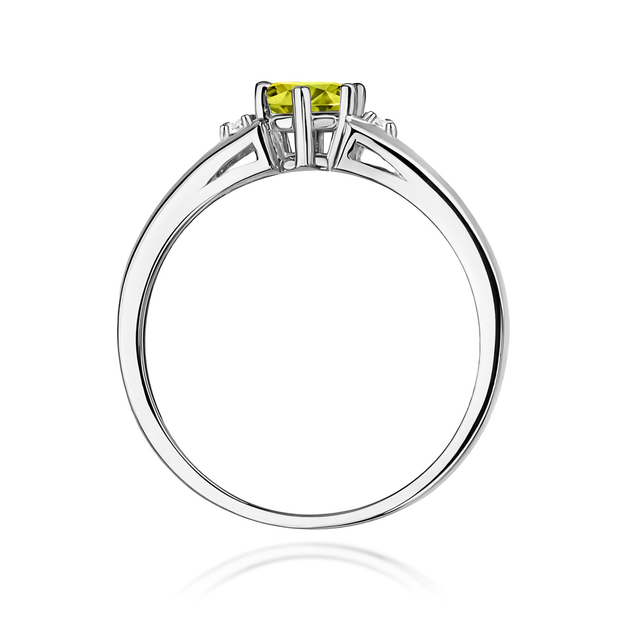 Pierścionek Oliwin 0,60ct białe złoto - obrazek 3