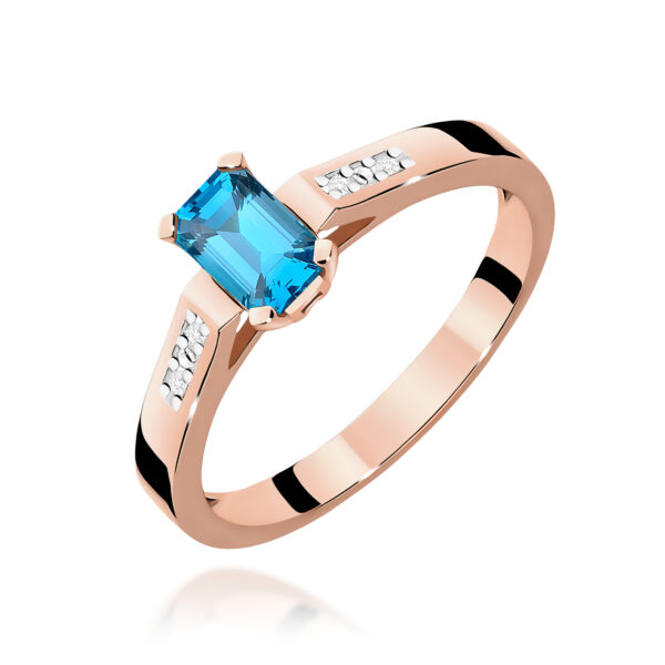 Pierścionek Topaz Swiss 0,65ct różowe złoto