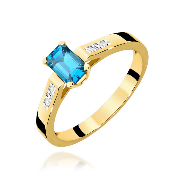 Pierścionek Topaz Swiss 0,65ct żółte złoto