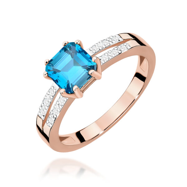 Pierścionek Topaz Swiss 1,10ct różowe złoto