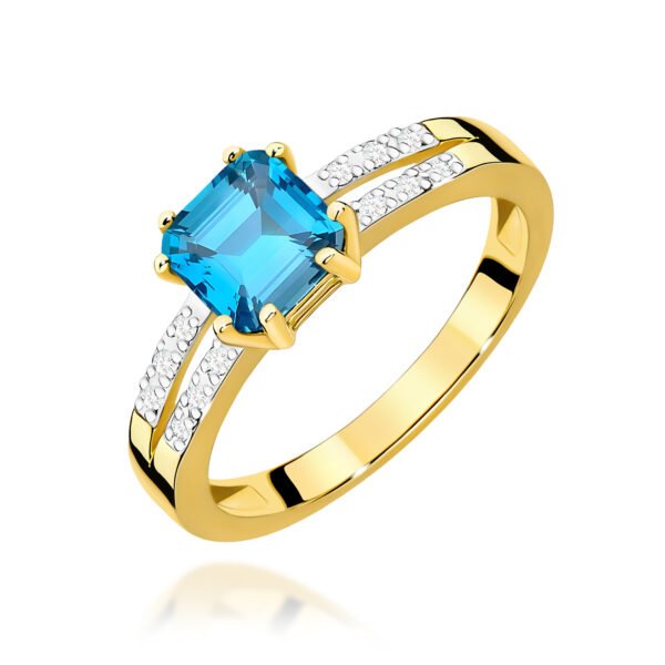 Pierścionek Topaz Swiss 1,10ct żółte złoto