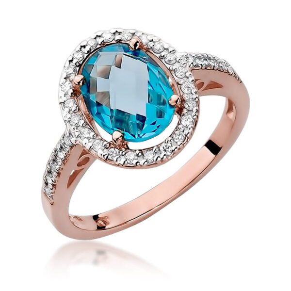Pierścionek Topaz Swiss 1,70ct różowe złoto