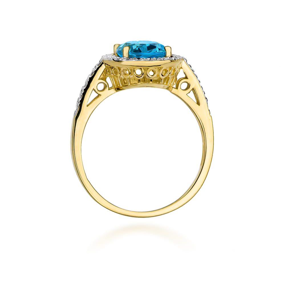 Pierścionek Topaz Swiss 1,70ct żółte złoto 375 - obrazek 3