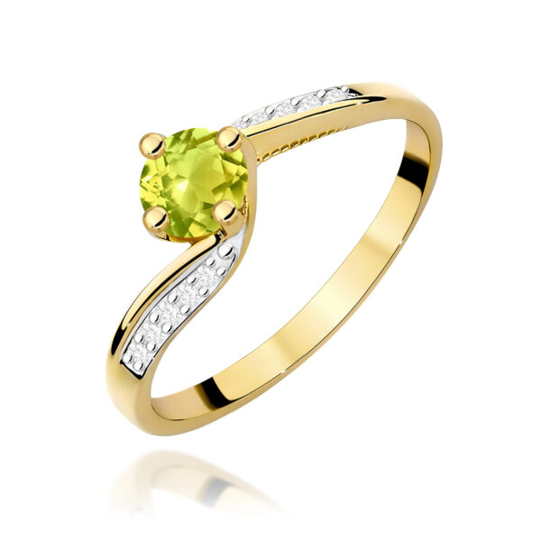 Pierścionek Oliwin 0,60ct żółte złoto 375