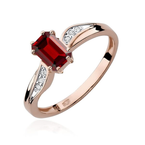 Pierścionek Rubin 0,80ct różowe złoto