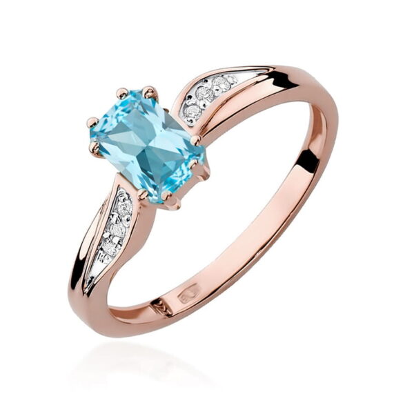Pierścionek Topaz Swiss 0,65ct różowe złoto