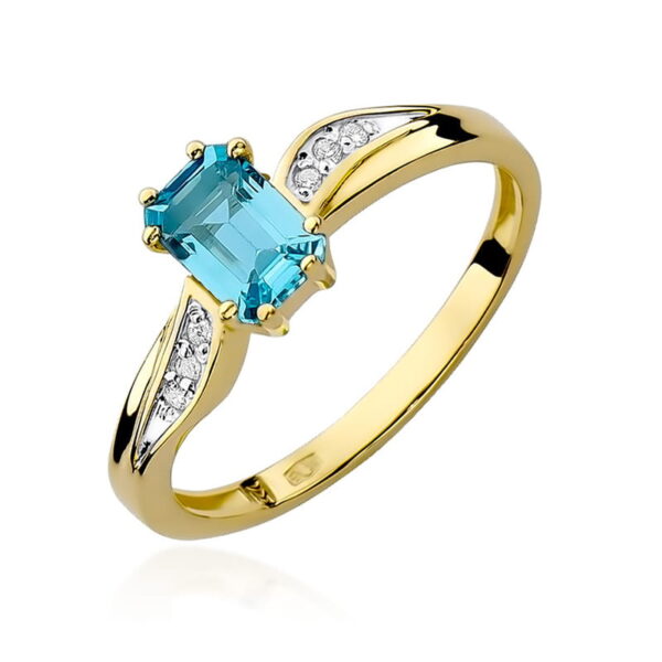 Pierścionek Topaz Swiss 0,65ct żółte złoto