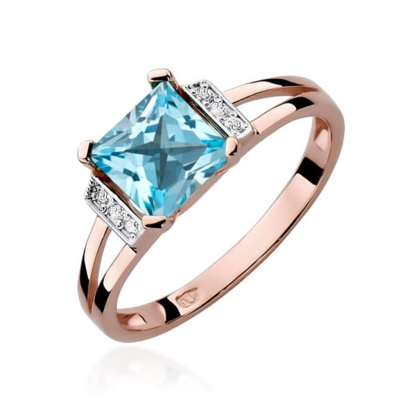 Pierścionek Topaz Swiss 1,40ct różowe złoto