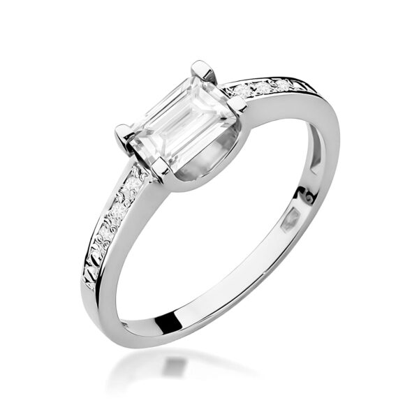 Pierścionek Diament Laboratoryjny 0,60ct białe złoto