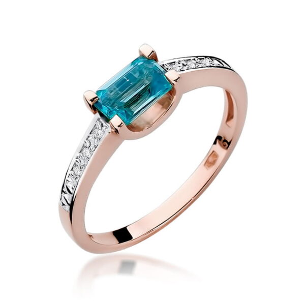 Pierścionek Topaz Swiss 0,65ct różowe złoto