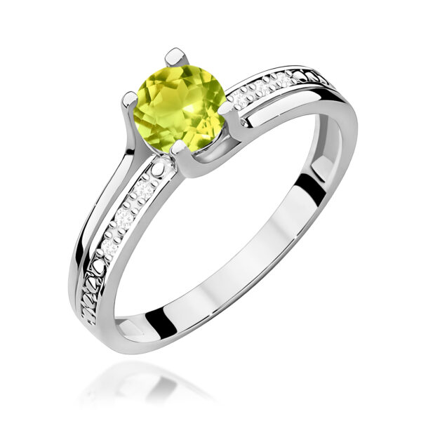 Pierścionek Oliwin 0,60ct białe złoto 375