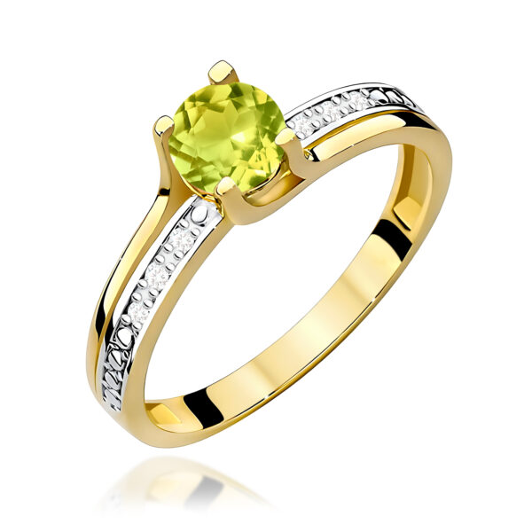 Pierścionek Oliwin 0,60ct żółte złoto