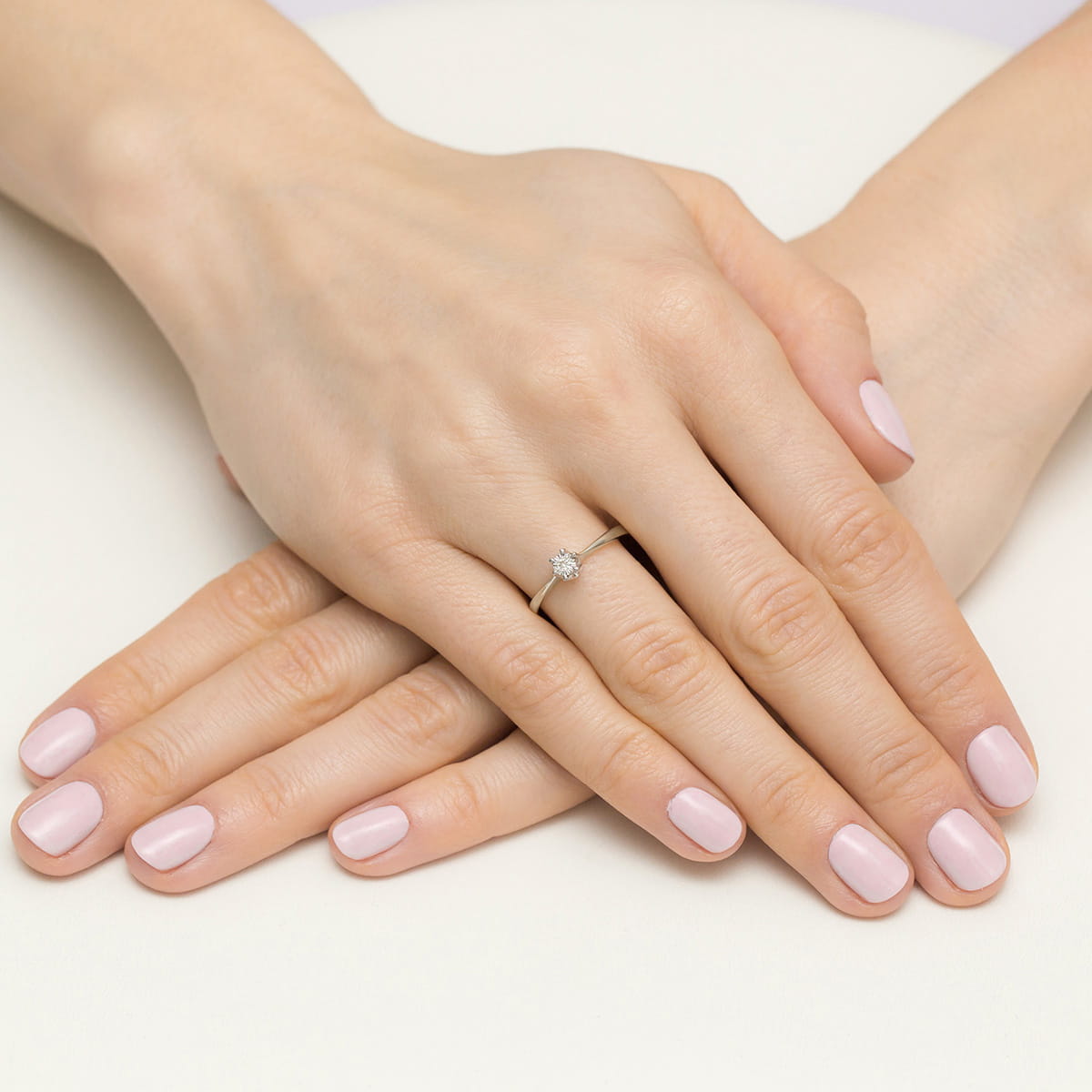 Pierścionek Diament 0,03ct żółte złoto - obrazek 4