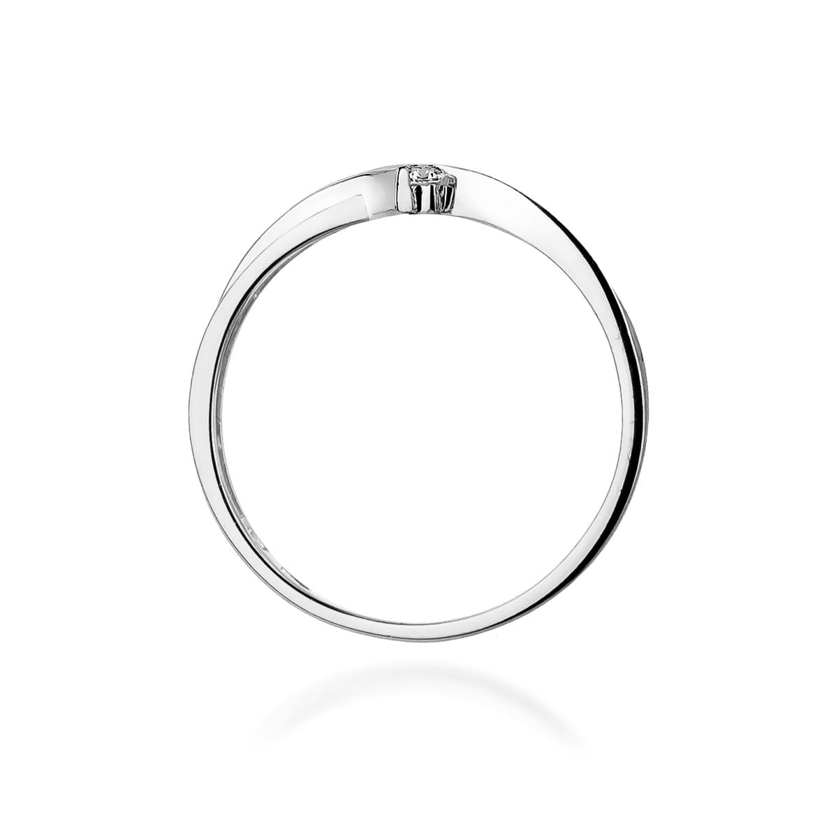 Pierścionek Diament 0,04ct białe złoto - obrazek 3