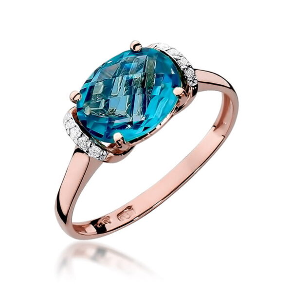 Pierścionek Topaz Swiss 1,70ct różowe złoto