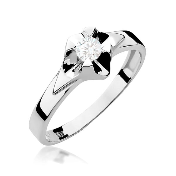 Pierścionek Diament 0,25ct białe złoto