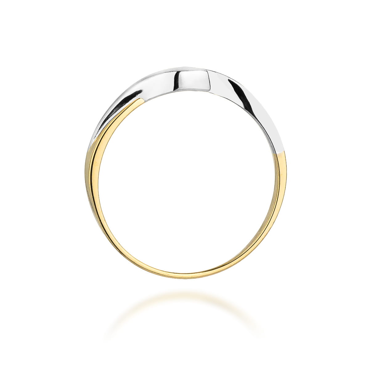 Pierścionek Diament 0,05ct żółte złoto - obrazek 3