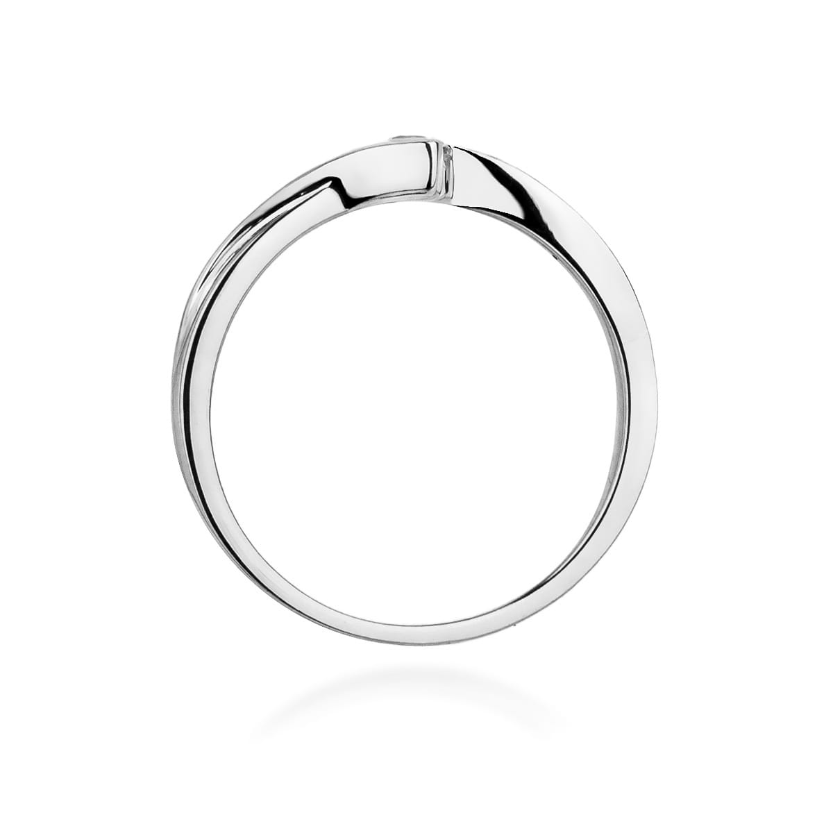 Pierścionek Diament 0,10ct białe złoto - obrazek 3