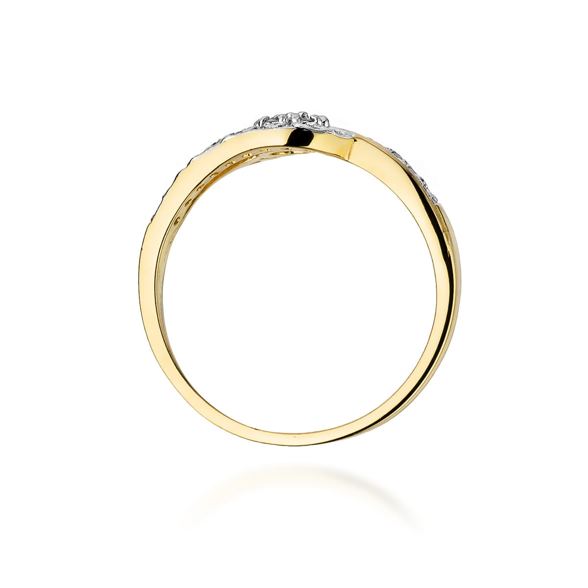 Pierścionek Diament 0,17ct Żółte złoto 375 - obrazek 3