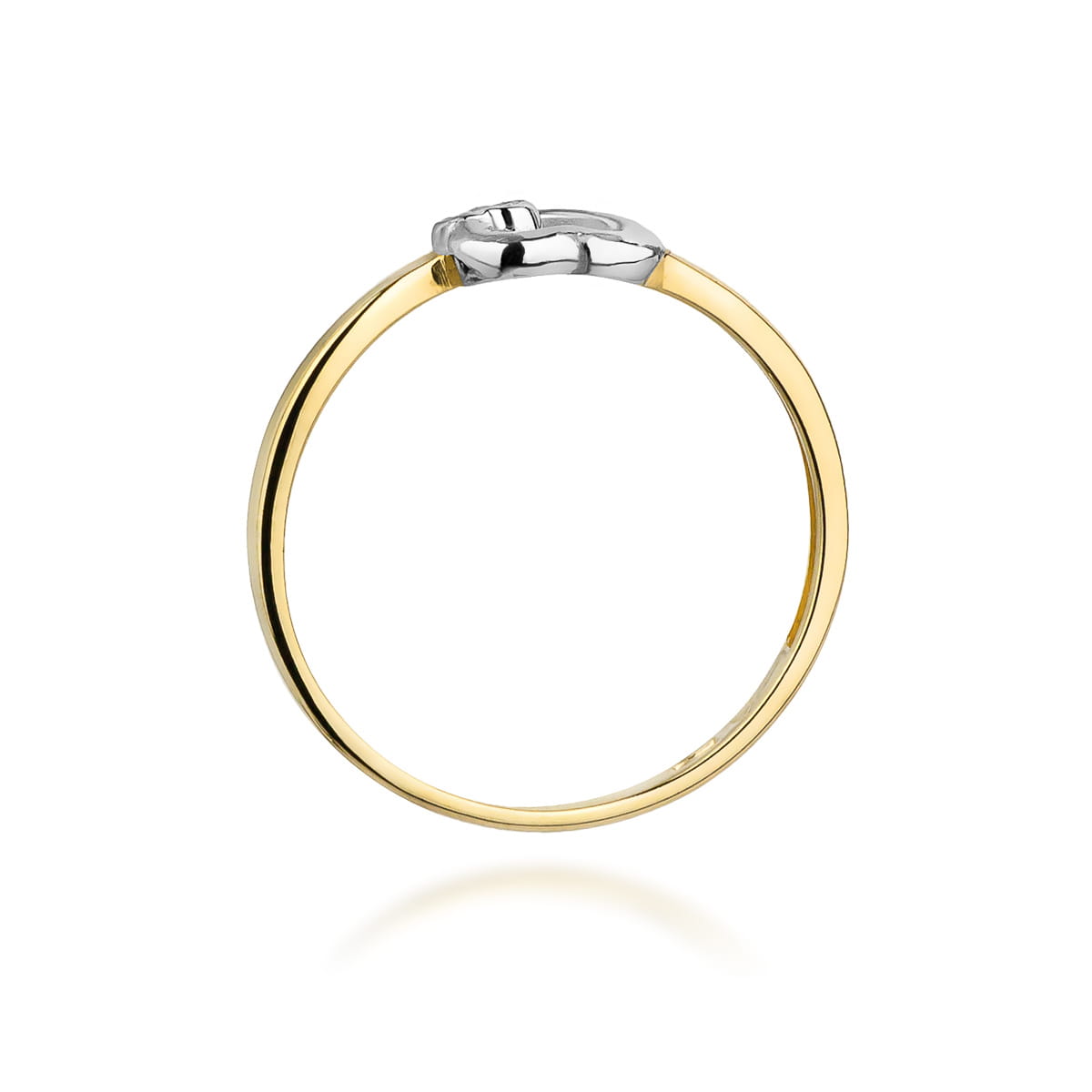 Pierścionek Diament 0,02ct żółte złoto - obrazek 3