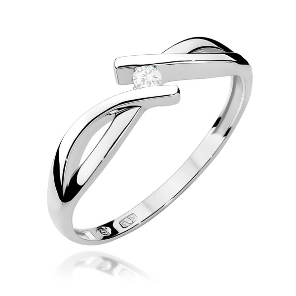 Pierścionek Diament 0,04ct białe złoto